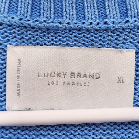 Lucky Brand Women's Azure Blue Liza Bobble Pullover Sweater - XL - Picture 3 of 6